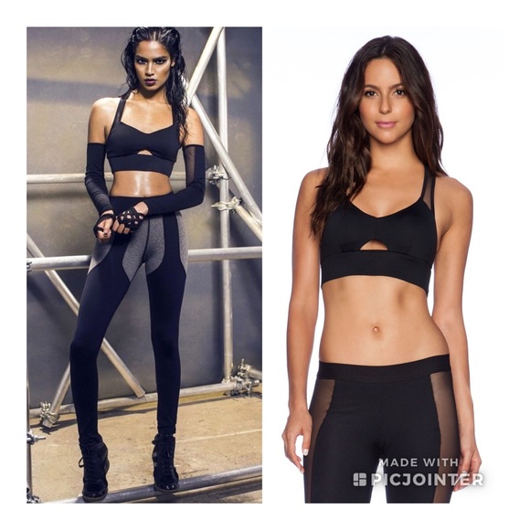 MICHI Other - Michi Wildcat Mesh Black Keyhole Cutout Sports Bra S